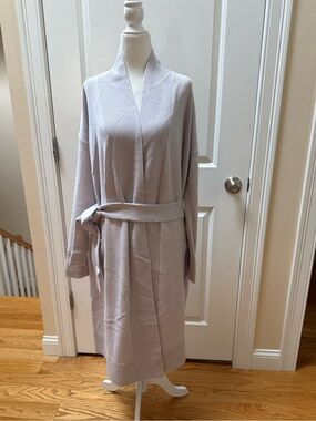 NAKEDCASHMERE Ynes 100% Cashmere Long Robe Sheepskin Size L